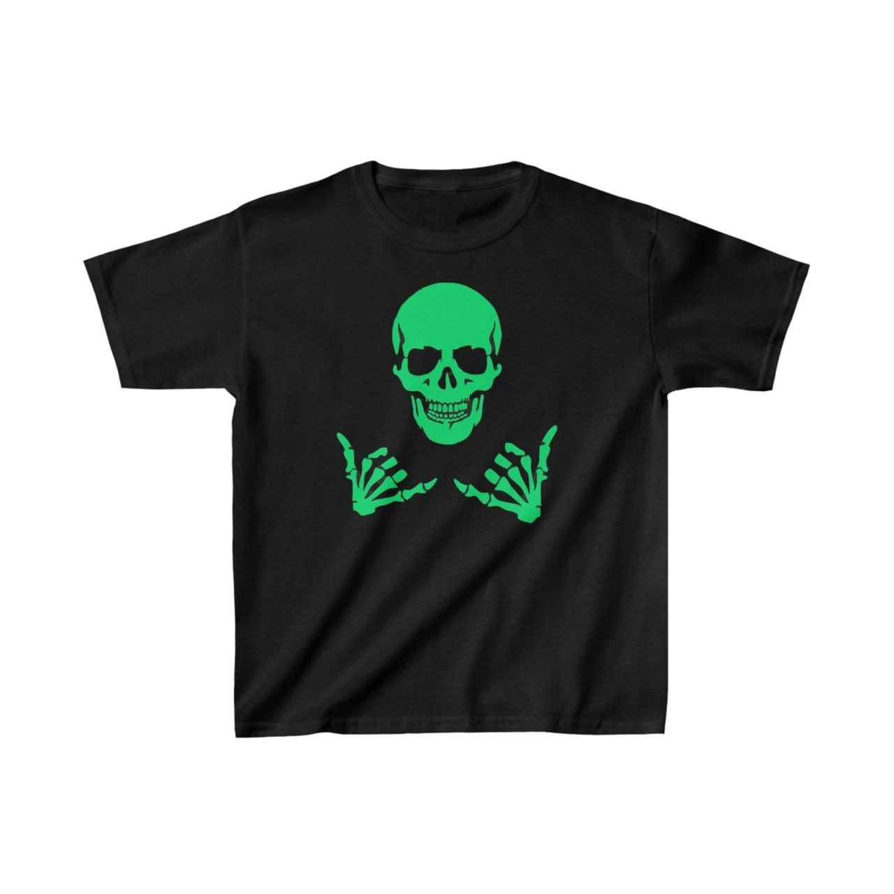 Unisex Çocuk Baskılı T-Shirt – Siyah