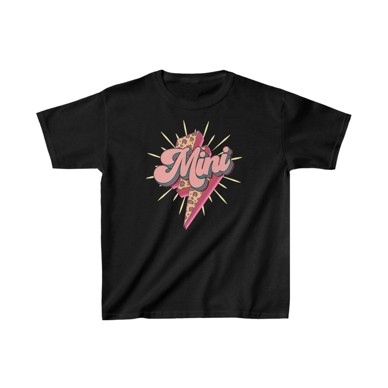Unisex Çocuk Baskılı T-Shirt – Siyah