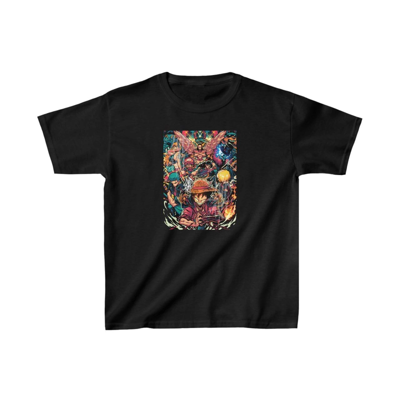 Unisex Çocuk Baskılı T-Shirt – Siyah