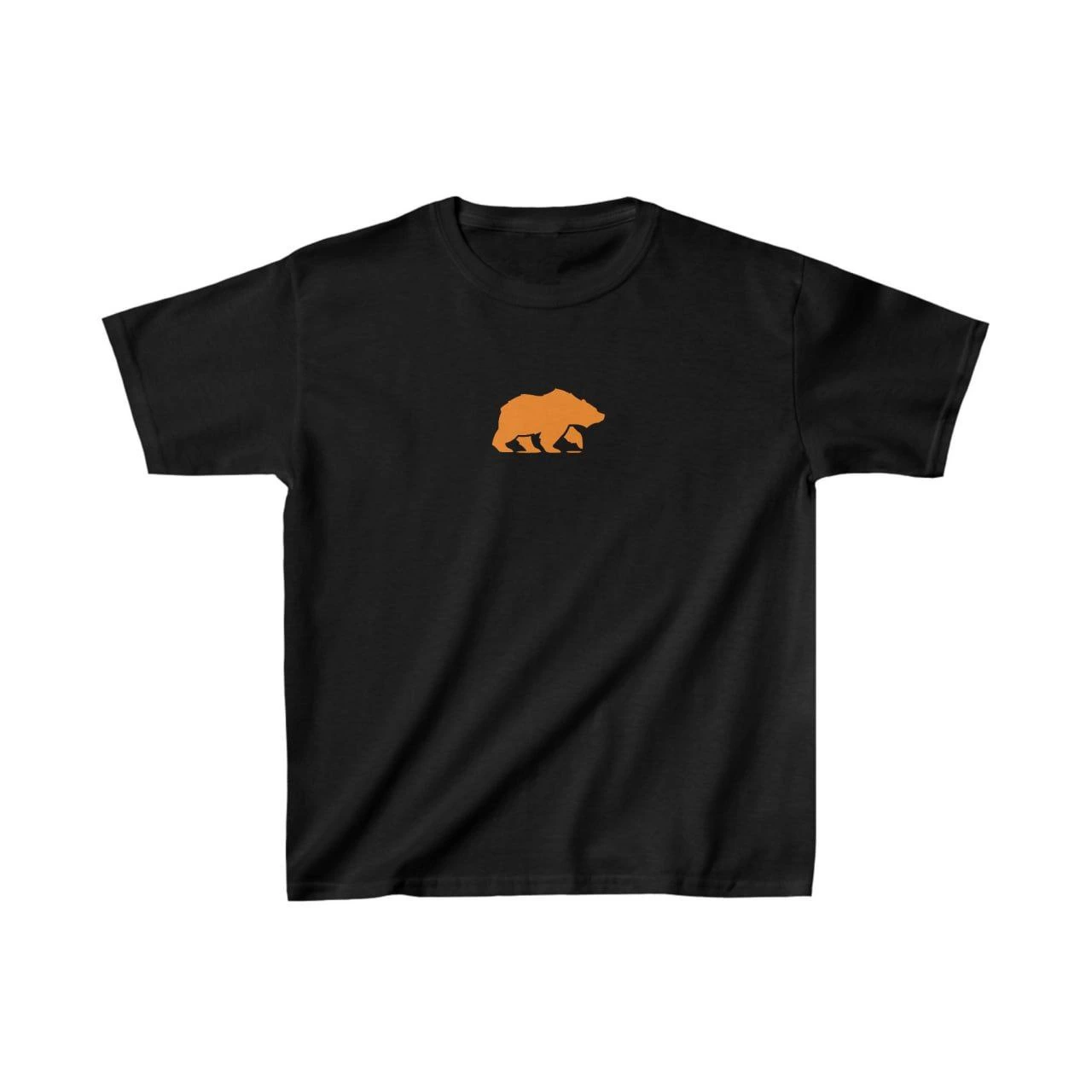 Unisex Çocuk Baskılı T-Shirt – Siyah