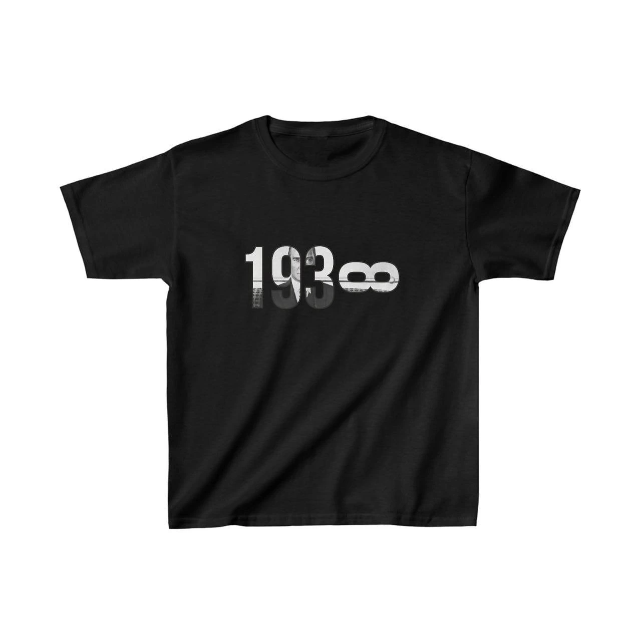 Unisex Çocuk Baskılı T-Shirt – Siyah