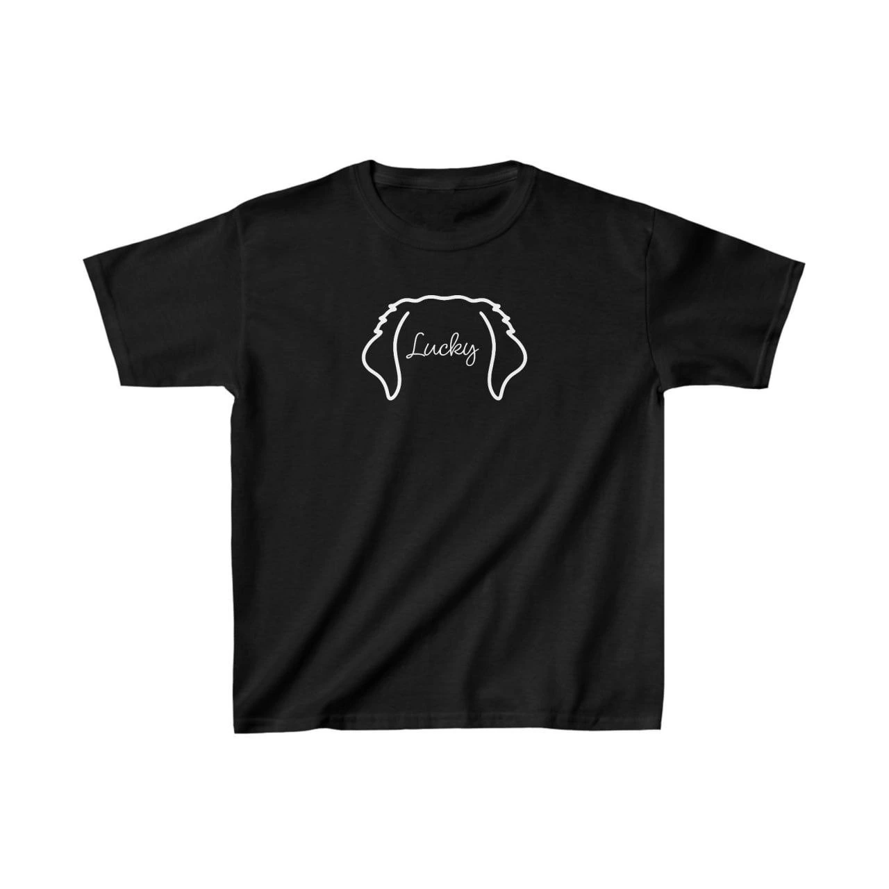 Unisex Çocuk Baskılı T-Shirt – Siyah