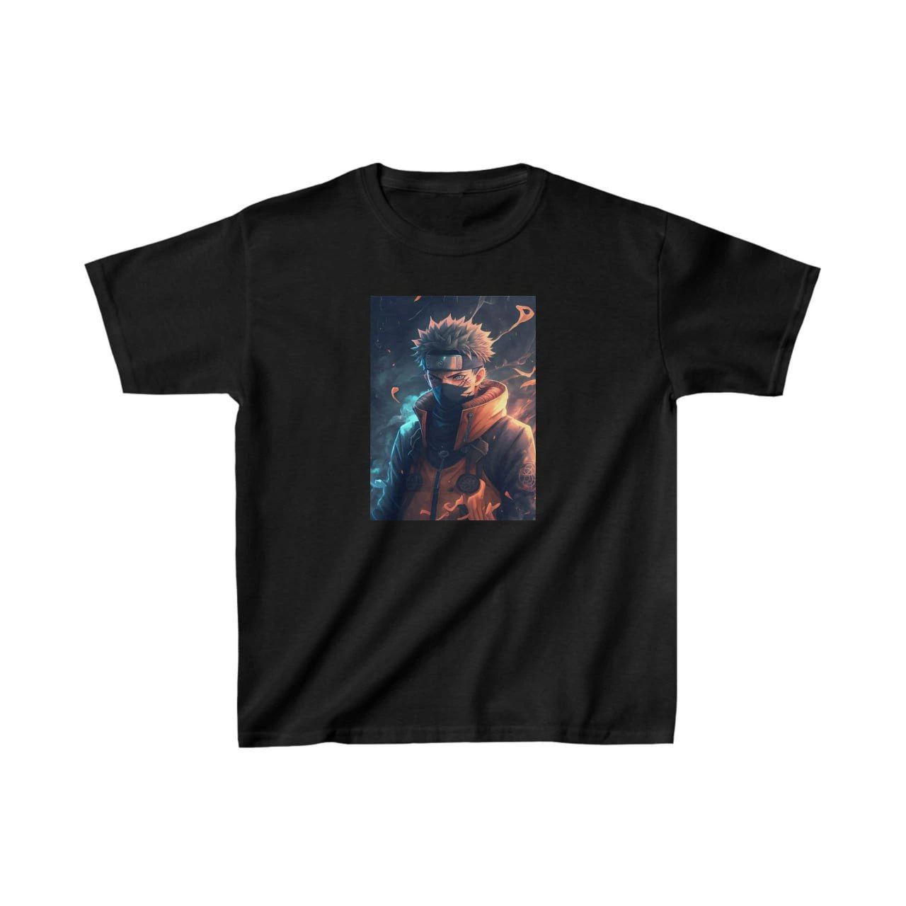 Unisex Çocuk Baskılı T-Shirt – Siyah