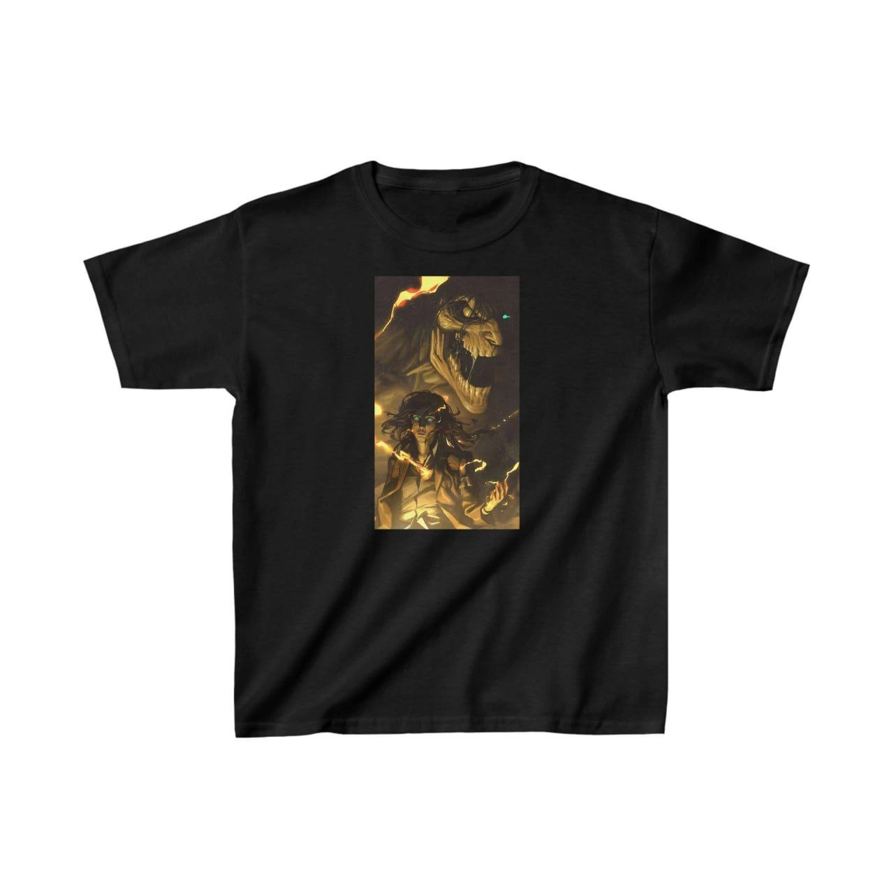 Unisex Çocuk Baskılı T-Shirt – Siyah