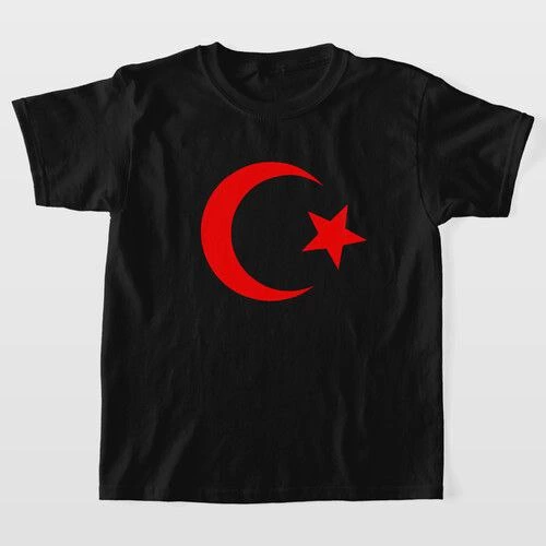 Unisex Çocuk Baskılı T-Shirt – Siyah