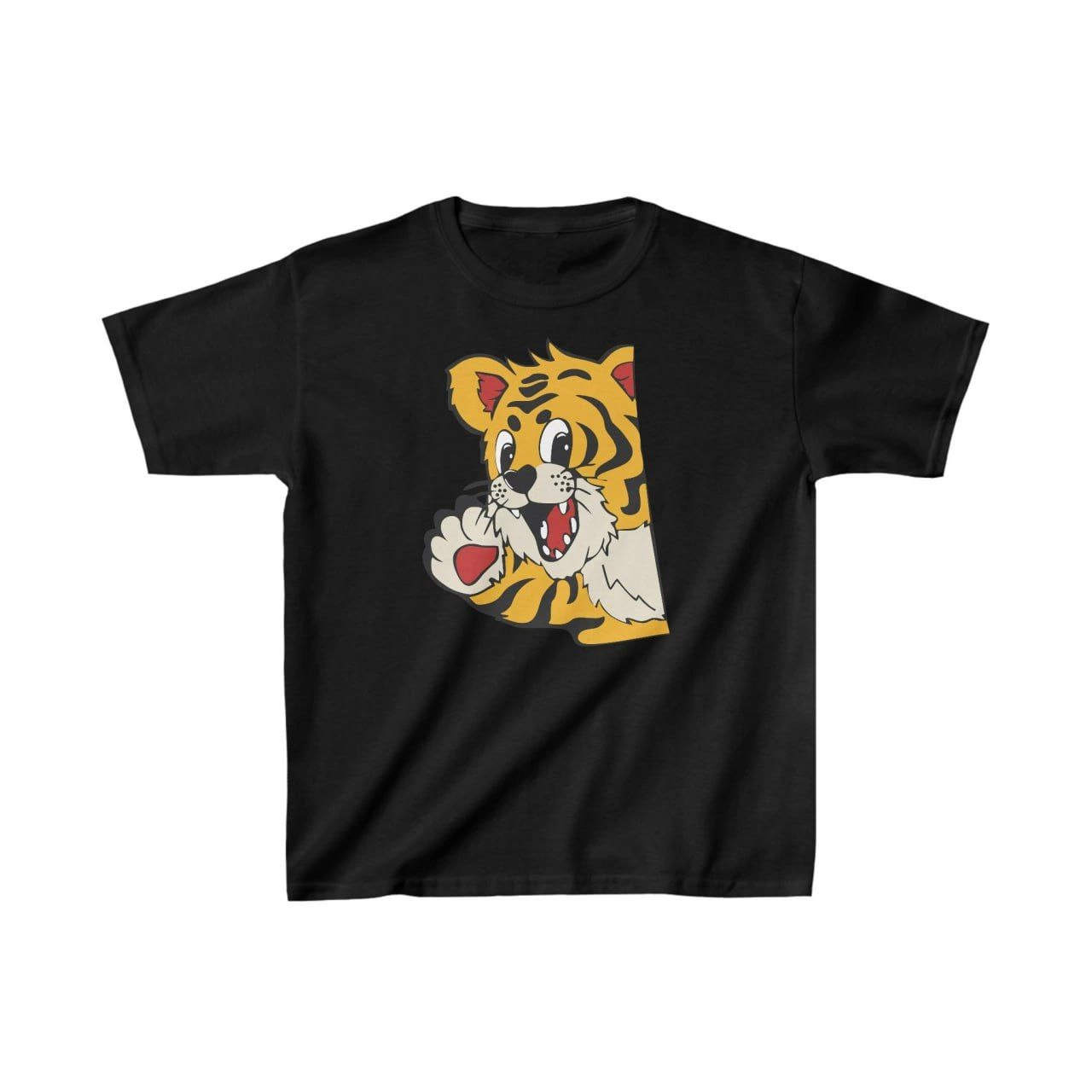 Unisex Çocuk Baskılı T-Shirt – Siyah