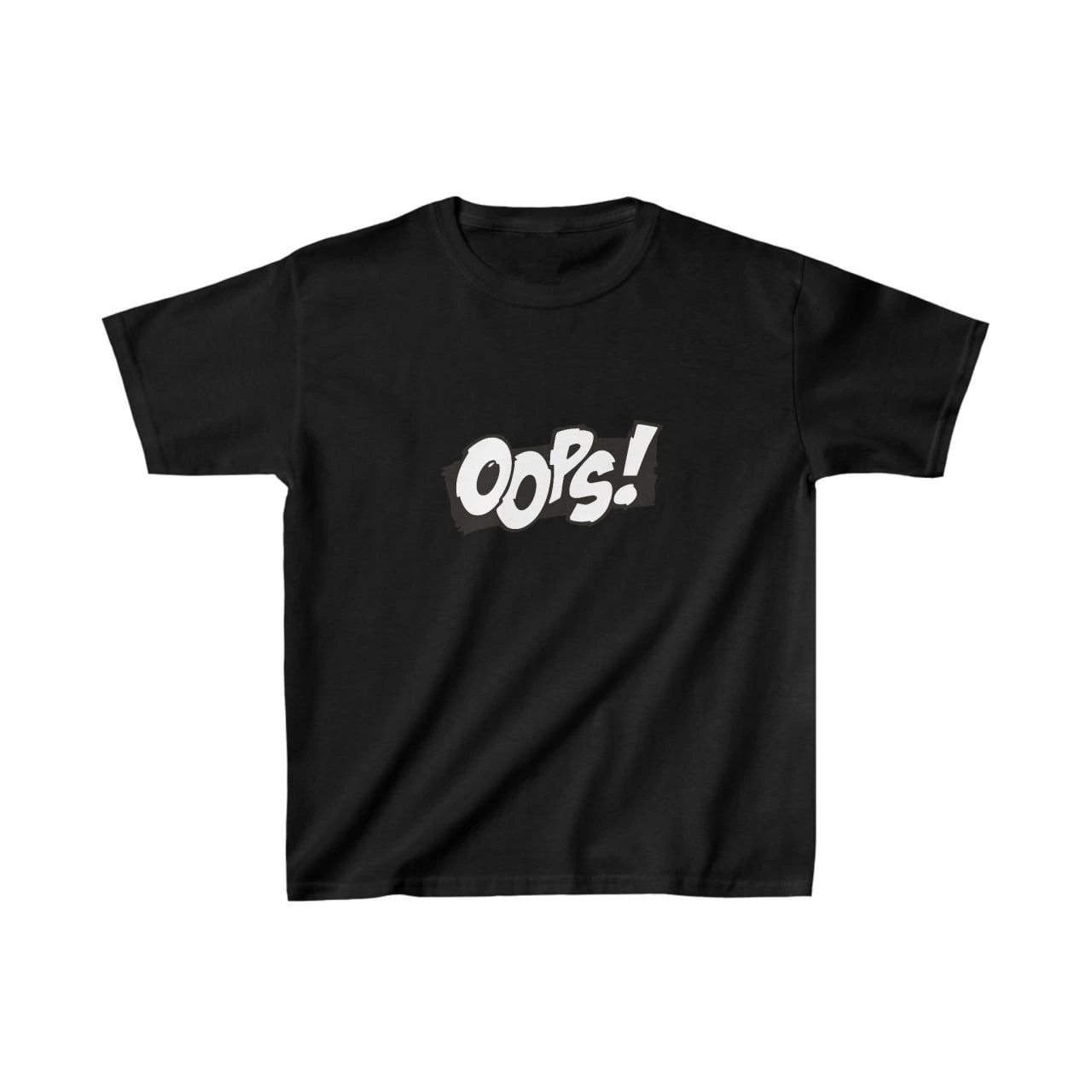 Unisex Çocuk Baskılı T-Shirt – Siyah
