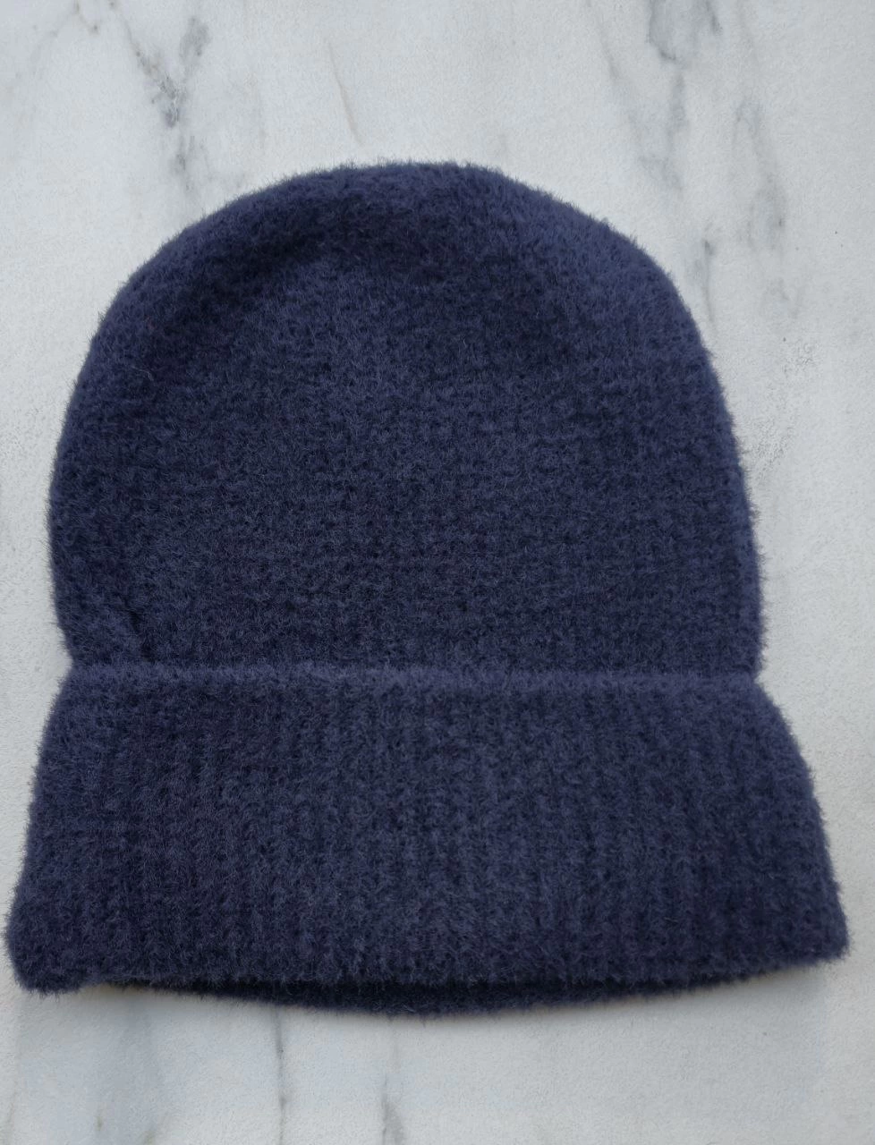 Unisex Tam Kalıp İnce Sakallı Triko Bere – Lacivert