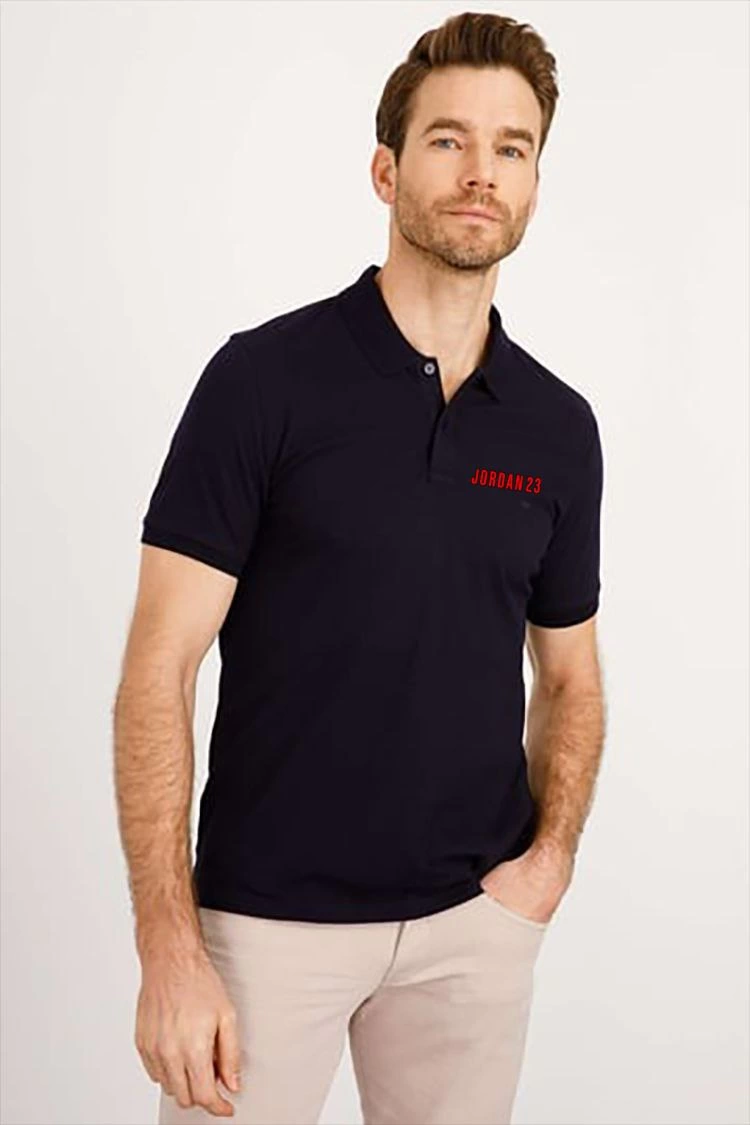 Erkek Pike Polo Yaka Tişört Düğmeli Baskılı T-Shirt – Beyaz